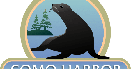 Como Harbor Logo with sea lion in the middle