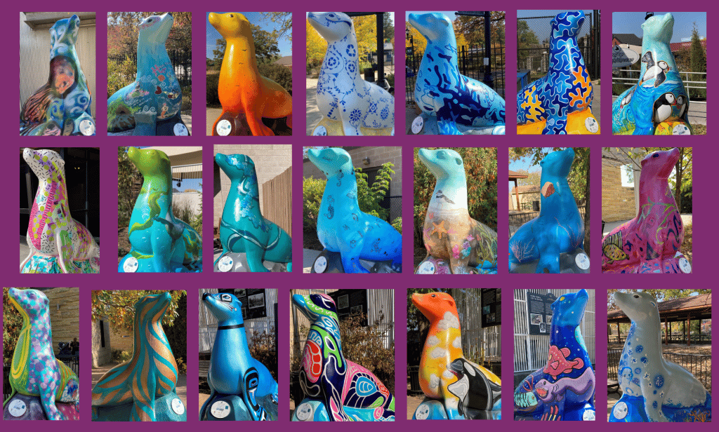 21 Sparky the sea lion statues